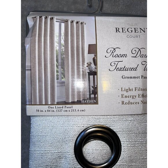 REGENT COURT Room Darkening Textured Weaved Window Curtain Panel 50"x84" - Picture 4 of 8